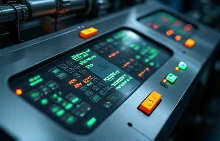 Close-up of custom machinery with advanced controls
